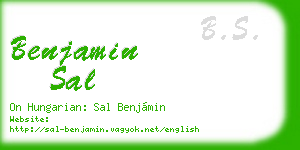 benjamin sal business card
